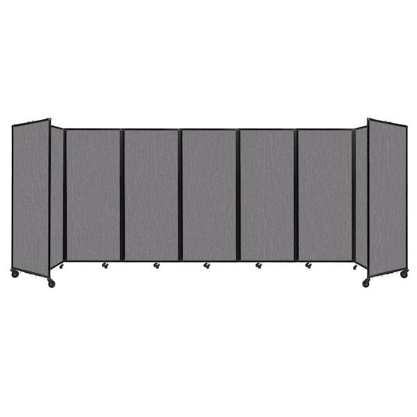 Room Divider 360 Folding Portable Partition 19'6" x 6'10" Slate Fabric